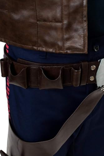 Finbald Mens Black Belt Halloween Costume for Adults