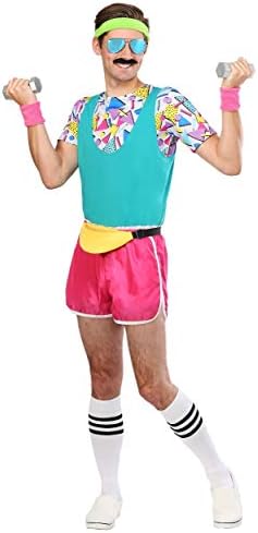 Retro 80s Workout Costume for Men Fun Costumes