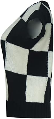 Black White Checkered Sweater Vest Costume