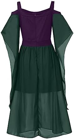 DPKLAD Halloween Costumes Medieval Sex Offset Sleeve Medieval Dresses for Women