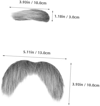 Zerodeko 3Pcs Fake Beards Eyebrows Set for Halloween