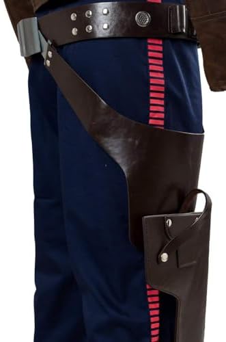 Finbald Mens Black Belt Halloween Costume for Adults