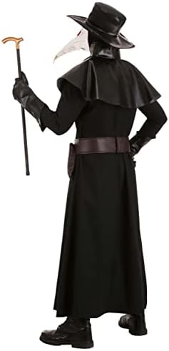 Fun Costumes Plague Doctor Mesh Costume Men with Vinyl Accessories