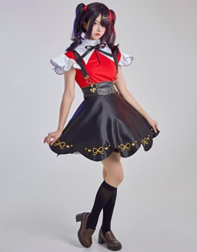 Kawaii Womens Game Streamer Cosplay Costume with Suspender Skirt and Accessories