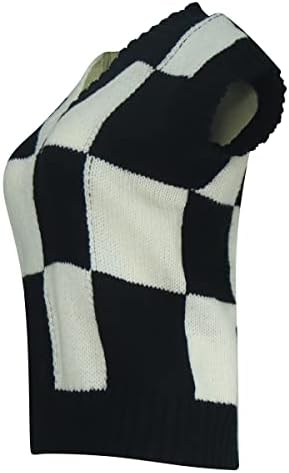 Black White Checkered Sweater Vest Costume
