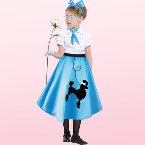Elegant 1950s Poodle Skirt Costume Set for Girls