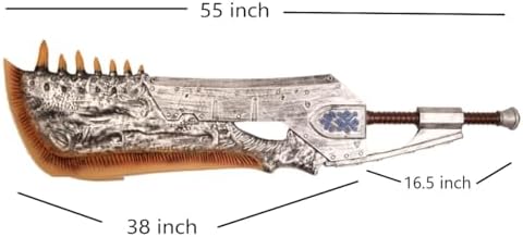 Blazing Steel Monster Hunter Sword - 11 Scale Foam_meas - Cosplay Costume Prop