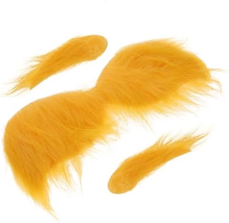 NOLITOY 1Set Cosplay Beard Fake Eyebrow Prop
