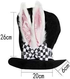 Bunny Hat with Plush Ears - Cute Top Hat Set for Easter - party