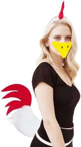 Friendly Rooster Halloween Costume Accessories Set for Adults