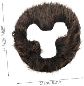 Yardenfun Realistic Monkey Beard Costume for Men - Dark Brown