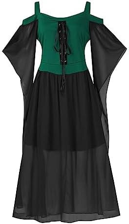 Renaissance Halloween Bundle Womens Party Dress Chemise Set