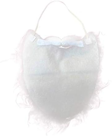 White Santa Beard Fake Facial Hair Costume Accessory