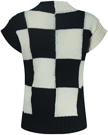 Black White Checkered Sweater Vest Costume