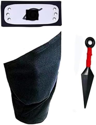 Anime Ninja Mask Headband Set for Cosplay
