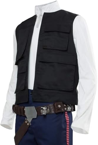 Finbald Mens Black Belt Halloween Costume for Adults