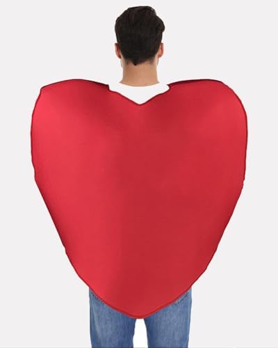 Adults Red Heart Dress Up Costume
