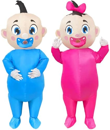 Gigantic Baby Blow-Up Costume for Adults Gender Reveal Party