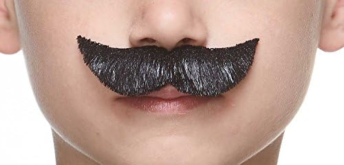 Mustach Black Lustrous Self-Adhesive Mustache for Kids