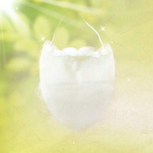 White Santa Beard Fake Facial Hair Costume Accessory