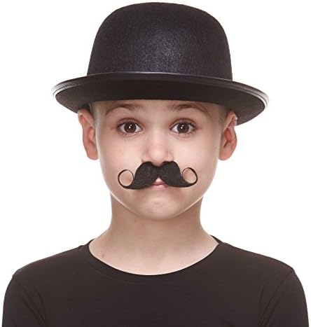 Mustaches Self-Adhesive Fake Detective Hair for Kids Black