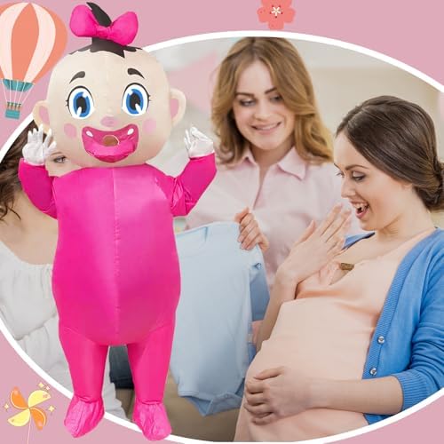Gigantic Baby Blow-Up Costume for Adults Gender Reveal Party