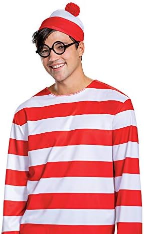 Wheres Waldo Halloween Kit Beanie Glasses for Men