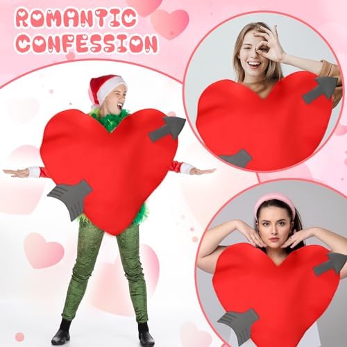 Adults Valentines Celebration Heart Costume for Halloween Love Party Mothers Day