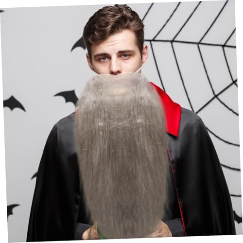 Happy Halloween costume fake beard and mustache set for adult men