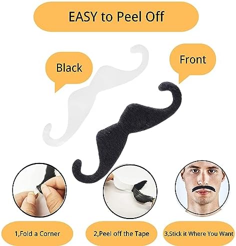 GLITTY Halloween costume beards 4-pack for adults