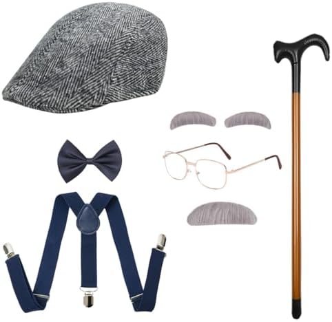 Old Man Costume Grandpa Accessories Set