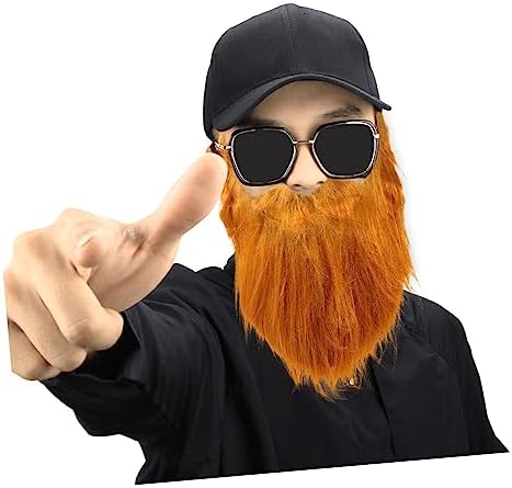 VALICLUD Fake Beards 2-Piece Realistic Masquerade Costume for Adults