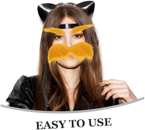 NOLITOY 1Set Cosplay Beard Fake Eyebrow Prop