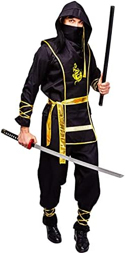 Mens Golden Dragon Ninja Costume