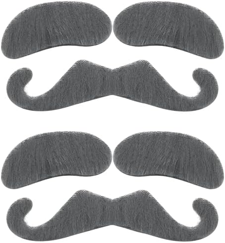 Gray Grandpa Mustache Set Halloween Grandpa Costume Accessories