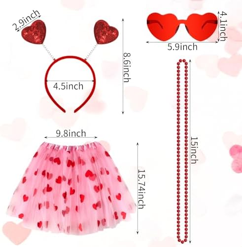 Bright Valentines Day Tutu Set for Women