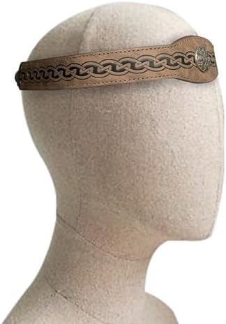 Adjustable Retroironcoronation Marginalembossment Faux Leather Headband