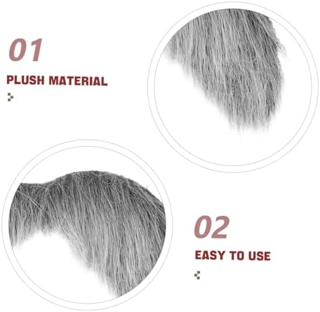 Zerodeko 3Pcs Fake Beards Eyebrows Set for Halloween