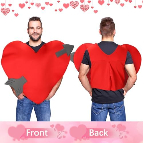 Adults Valentines Celebration Heart Costume for Halloween Love Party Mothers Day