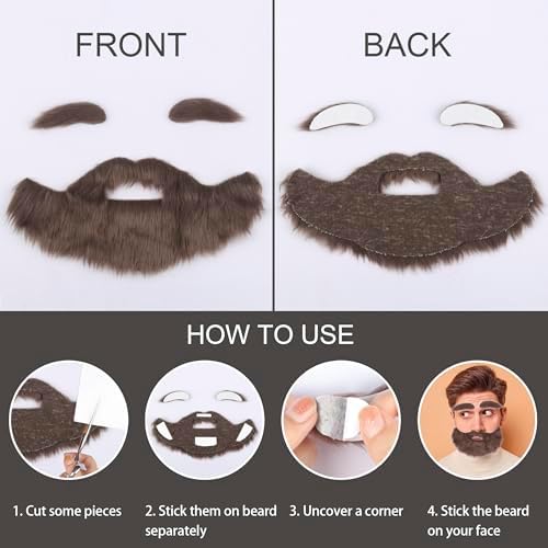 Yan Dream Fake Beard and Eyebrow Set