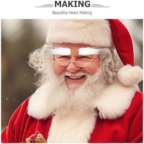 Masquerade Magic Plush Fake Eyebrows for Santa Claus Festive Party Accessories