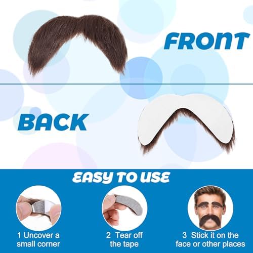 Realistic Self-Adhesive Fake Beards Set