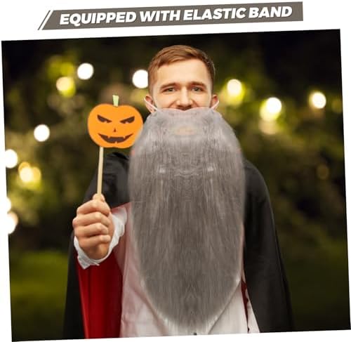 Happy Halloween costume fake beard and mustache set for adult men