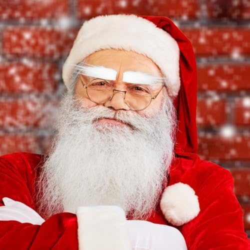 Masquerade Magic Plush Fake Eyebrows for Santa Claus Festive Party Accessories