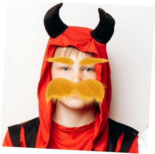 NOLITOY 1Set Cosplay Beard Fake Eyebrow Prop