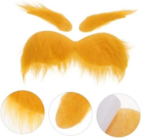 NOLITOY 1Set Cosplay Beard Fake Eyebrow Prop