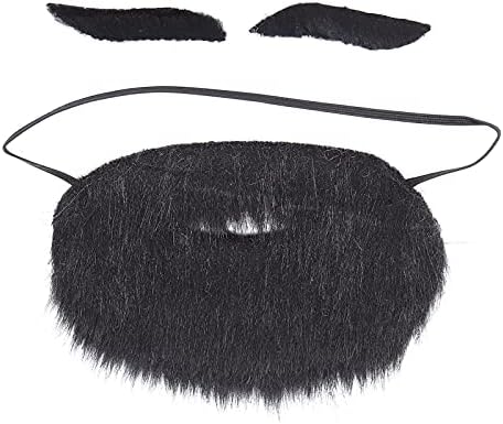 HalloweenHAUNTED Mustache Costume for Adults Kids - Beavers artificial beavers Adjustable Plush Beards