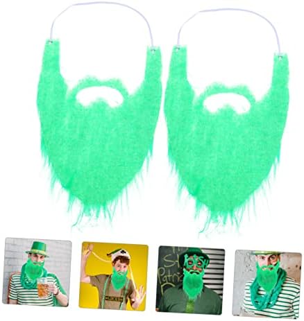 St Patricks Day fake beards 2Pcs costume set for festive celebrations