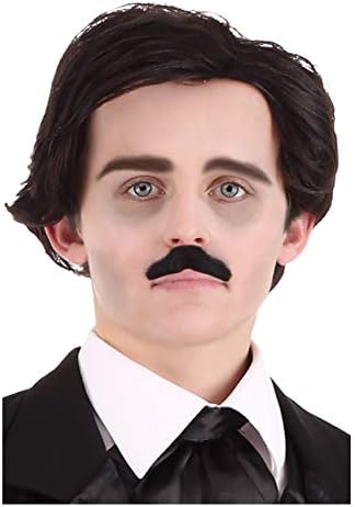 Edgar Allan Poe Mystique Wig and Mustache Set