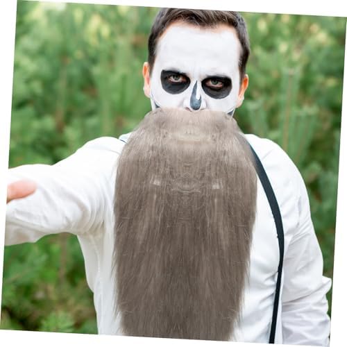 Happy Halloween costume fake beard and mustache set for adult men